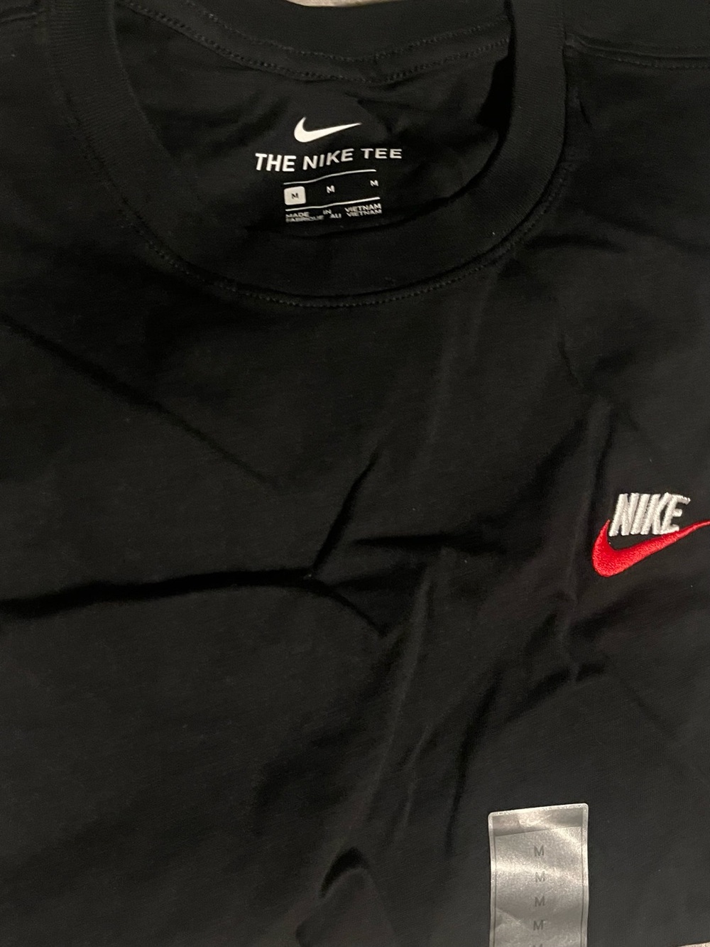 Nike Black Tee with Small Red Accent
